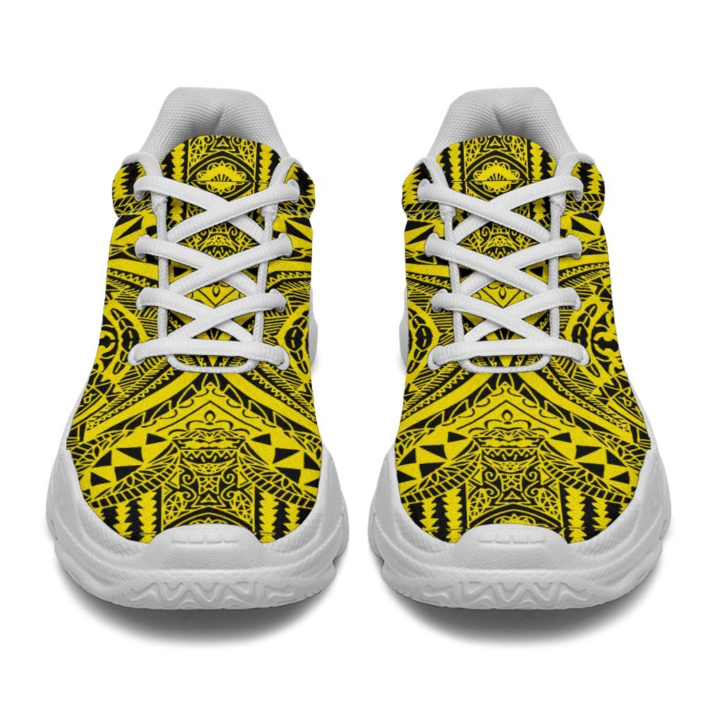Polynesian Symmetry Yellow Chunky Sneakers - Polynesian Pride