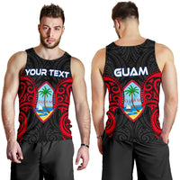 Guam Polynesian Custom Personalised Men's Tank Top - Guam Spirit Black - Polynesian Pride