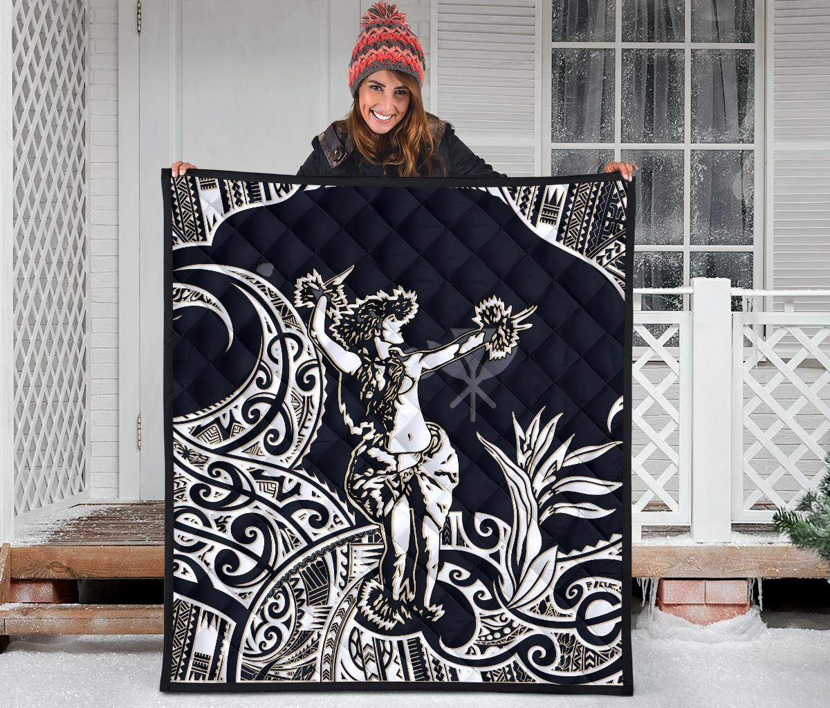 Polynesian Hawaii Premium Quilt - Hula Girl White - Polynesian Pride