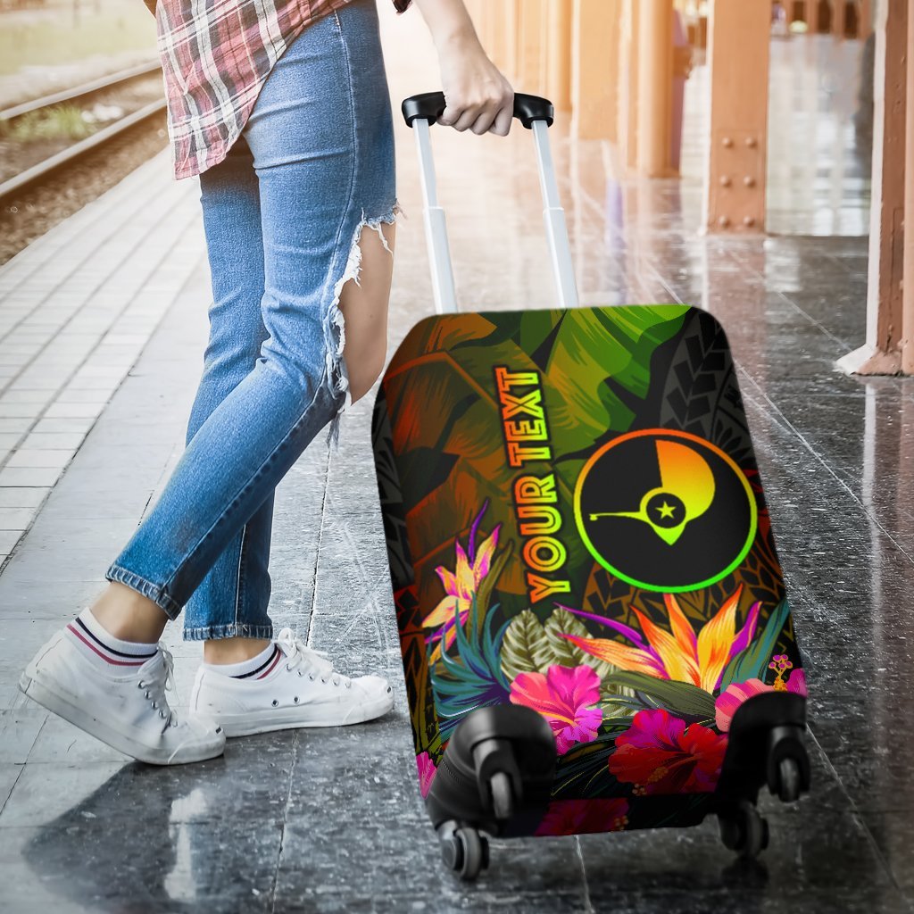 YAP Polynesian Personalised Luggage Covers - Hibiscus and Banana Leaves - Polynesian Pride
