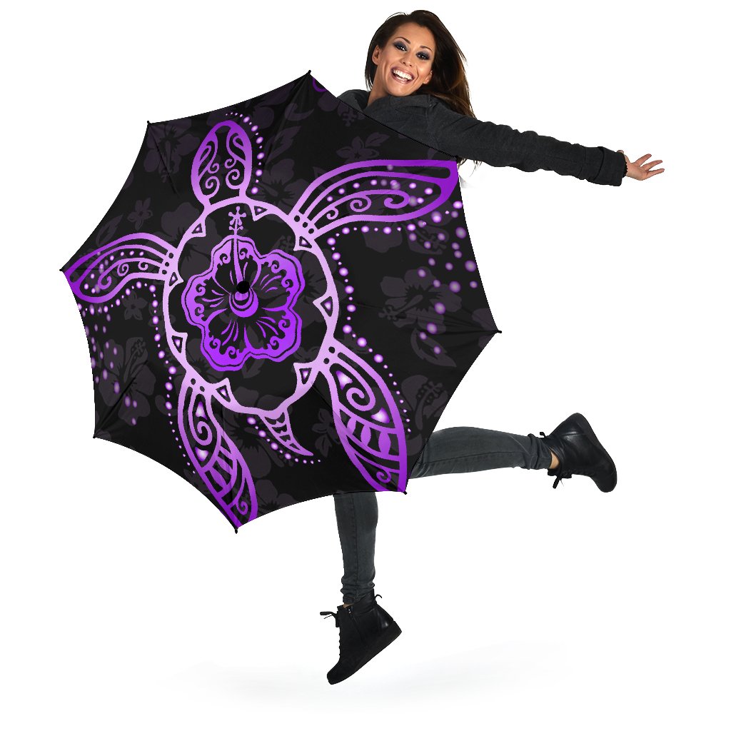 Turtle Hibiscus Violet Umbrella - Polynesian Pride