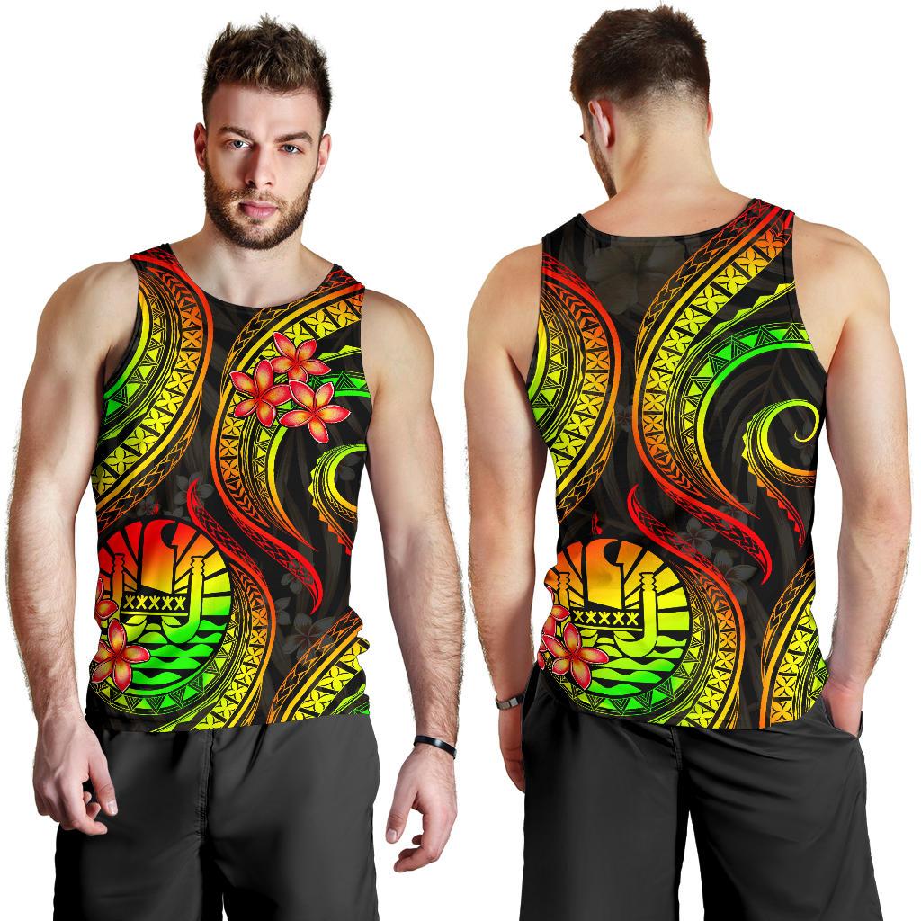 Tahiti Polynesian Men Tank Top - Reggae Plumeria REGGAE - Polynesian Pride