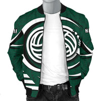 Polynesian Hawaii Men's Bomber Jacket - Volleyball Hawaii Map - Polynesian Pride