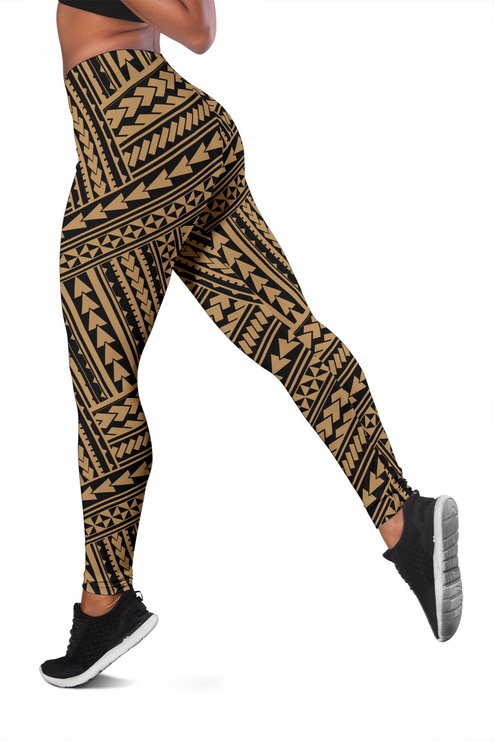 Polynesian Nation Gold Hawaii Women's Leggings AH - Polynesian Pride