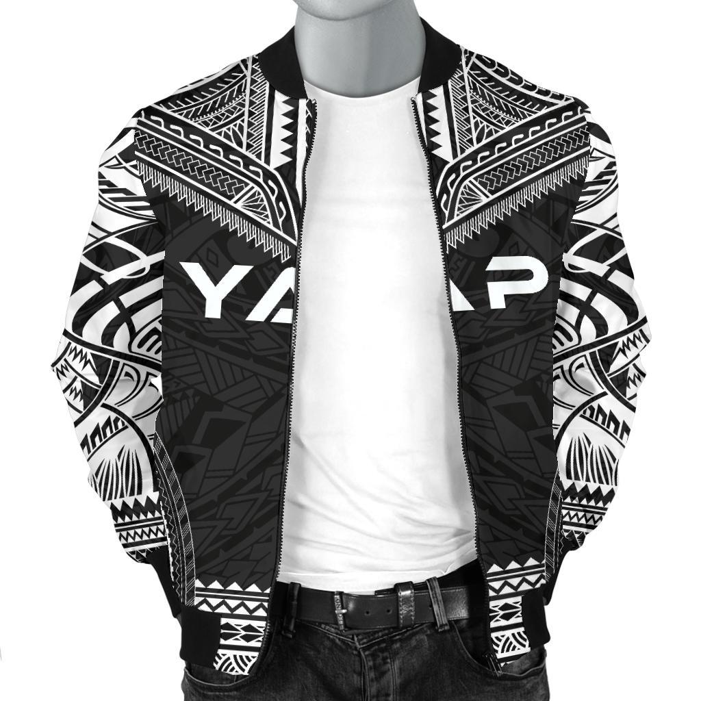 Yap Polynesian Chief Men's Bomber Jacket - Black Version - Polynesian Pride