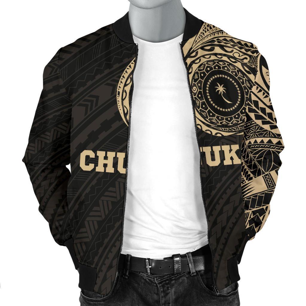 Chuuk Micronesia Tattoo Men's Bomber Jacket - Polynesian Pride