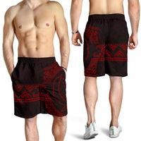 Pohnpei Polynesian All Over Print Men's Short - Red Version - Polynesian Pride