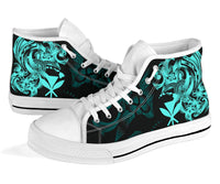 Polynesian Hawaii High Top Shoes - Kanaka Maoli Blue Turtle - Polynesian Pride