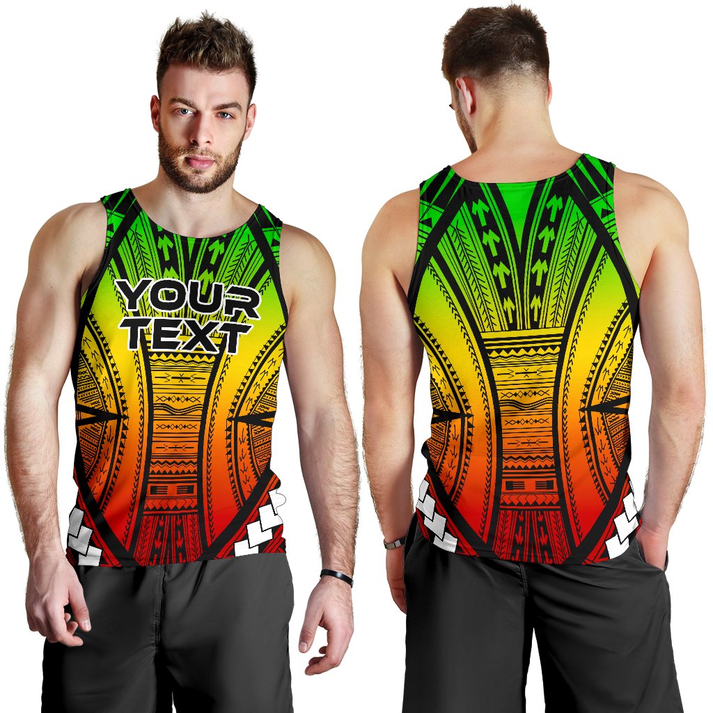 Polynesian Personalised Custom Men's Tank Top - Surround Style Reggae - Polynesian Pride
