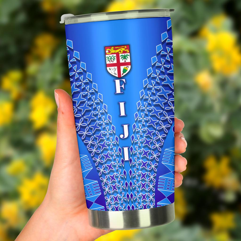 Fiji Drua Tumbler Tapa - Polynesian Pride