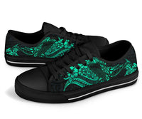 Polynesian Hawaii Low Top Shoes - Polynesian Turquoise Humpback Whale - Polynesian Pride
