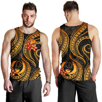 Pohnpei Micronesian Men Tank Top - Gold Plumeria - Polynesian Pride