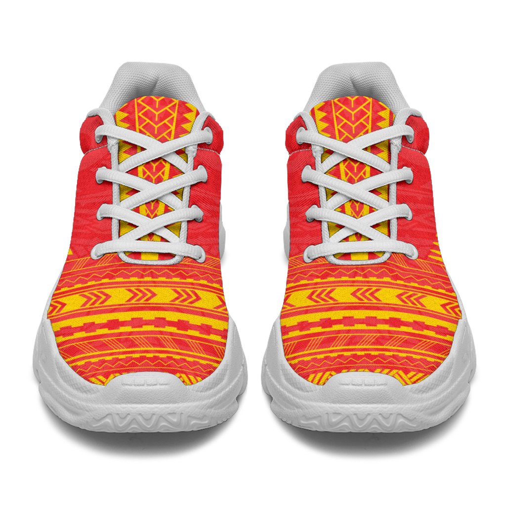 Marquesas Islands Chunky Sneakers - Polynesian Chief Flag Version - Polynesian Pride