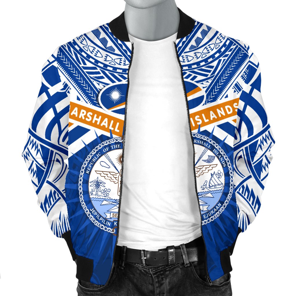 Marshall Islands Rugby Men Bomber Jacket Forever - Polynesian Pride