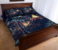 Night On The Land Quilt Bed Set - Polynesian Pride