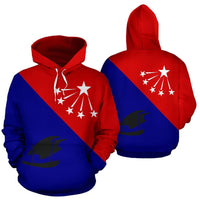 Central Province Papua New Guinea Flag Hoodie Unisex Blue - Polynesian Pride