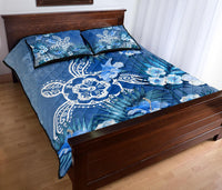 Hawaii Turtle Tropical Flower Polynesian Quilt Bed Set - Anna Style - AH - Polynesian Pride