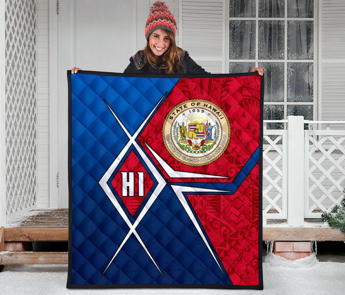 Polynesian Hawaii Premium Quilt - Hawaii Seal - Polynesian Pride