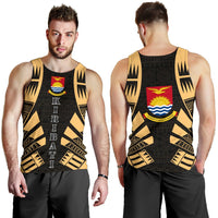 Kiribati Men Tank Top - Polynesian Tattoo Gold - Polynesian Pride