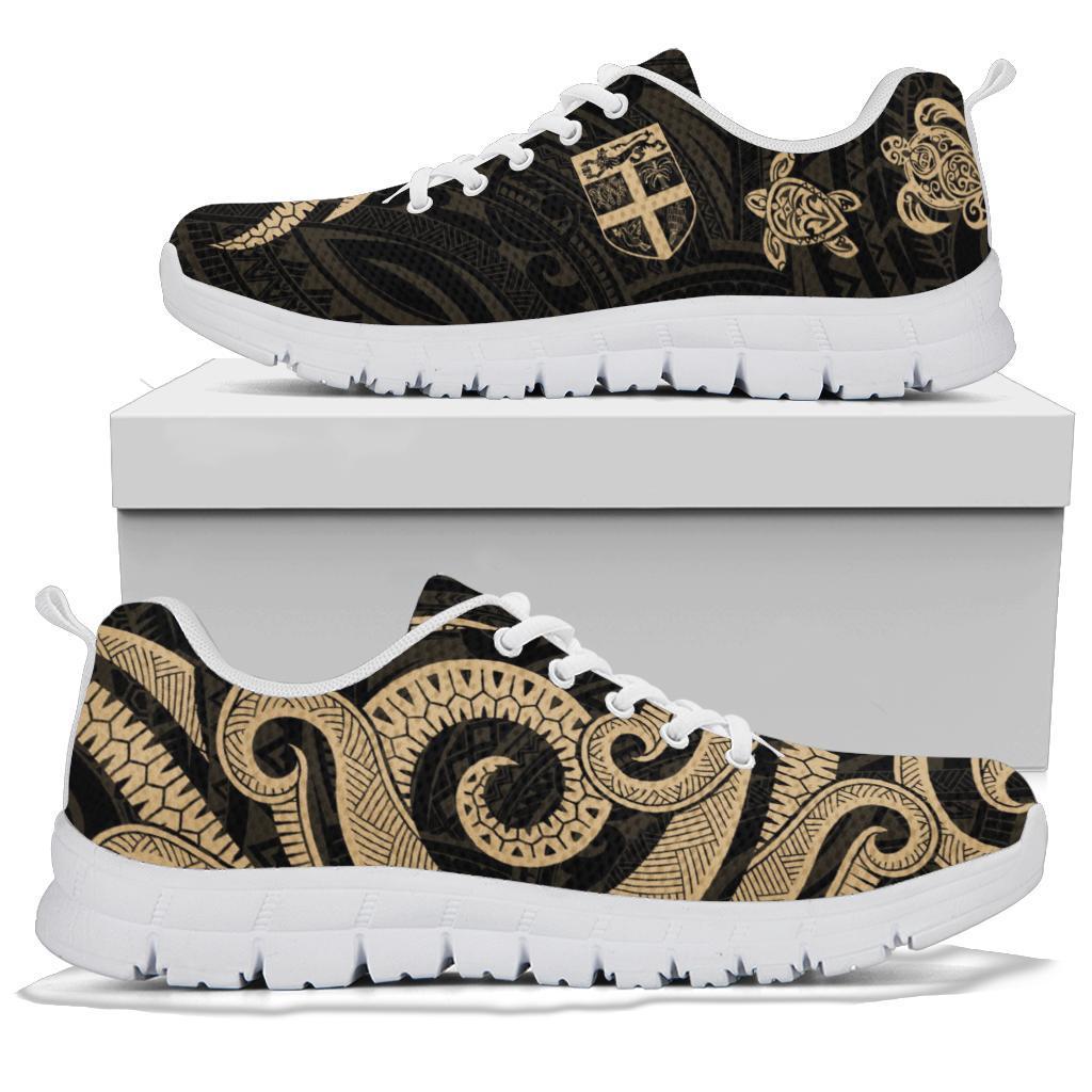 Fiji Polynesian Sneakers - Gold Tentacle Turtle - Polynesian Pride
