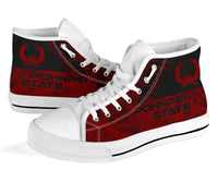 Pohnpei State High Top Shoes - Red Color Symmetry Style - Polynesian Pride