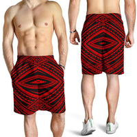 Polynesian Tatau Red Men's Short - Polynesian Pride