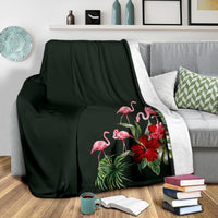 Pink Flamingos Premium Blanket - Polynesian Pride