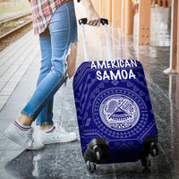 American Samoa Luggage Covers - Seal In Polynesian Tattoo Style ( Blue) - Polynesian Pride