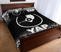 Yap Quilt Bed Set - Yap Flag Black Fog Style - Polynesian Pride