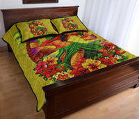 Kanaka Maoli (Hawaiian) Quilt Bed Set - Polynesian Hula Girl Tropical Flower - Polynesian Pride