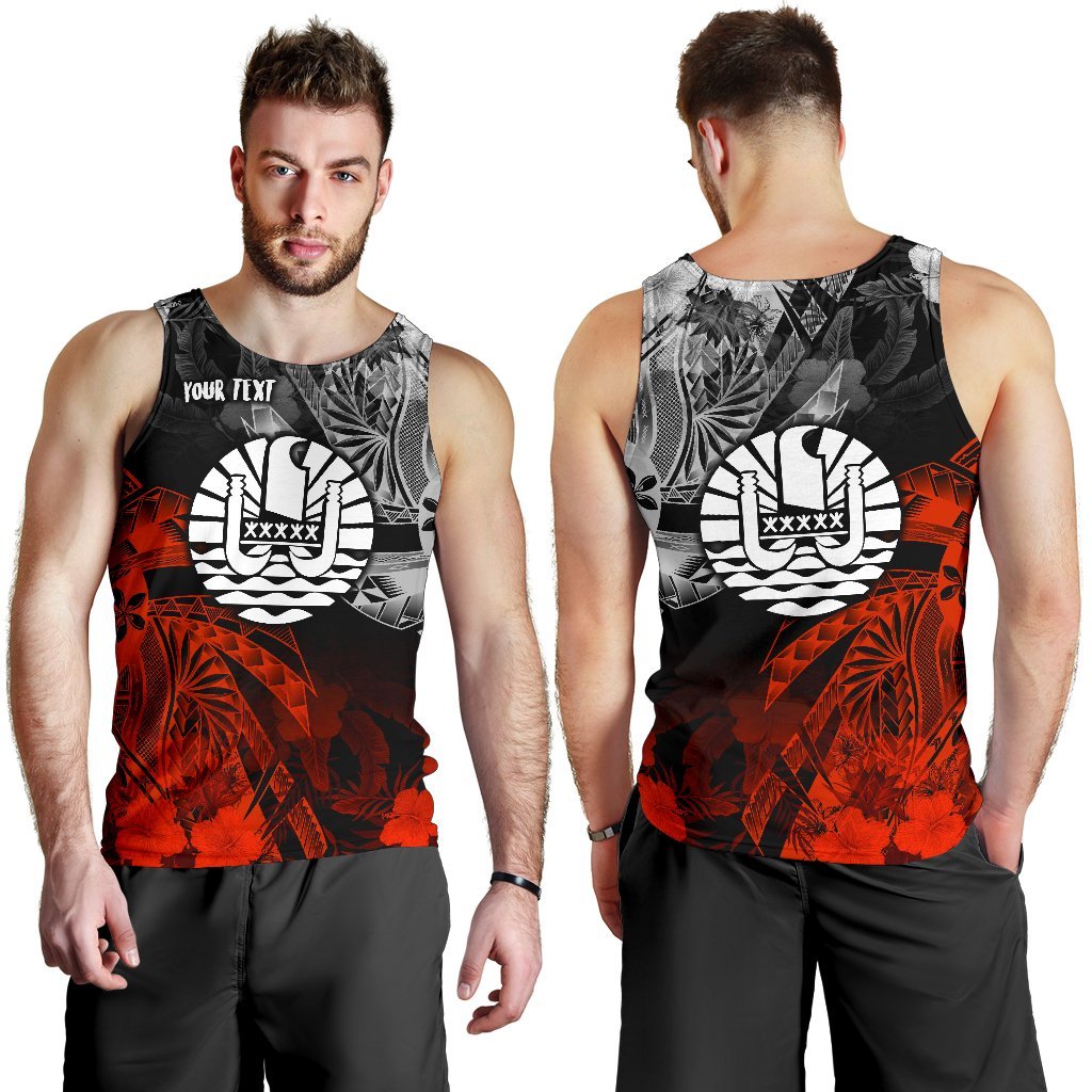 Tahiti Polynesian Personalised Men's Tank Top - Vintage Polynesian Turtle - Polynesian Pride