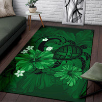 Hawaii Turtle Map Hibiscus Plumeria - Green - Polynesian Pride
