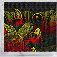 Chuuk Shower Curtain Turtle Hibiscus Reggae - Polynesian Pride