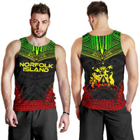 Norfolk Island Men's Tank Top - Polynesian Chief Reggae Version - Polynesian Pride