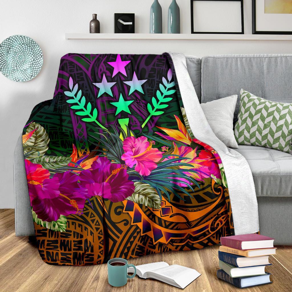 Kosrae Premium Blanket - Summer Hibiscus - Polynesian Pride