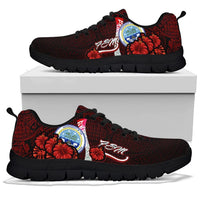 Federated States Of Micronesia Sneakers - Coat Of Arm With Hibiscus - Polynesian Pride