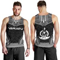 Vanuatu Men's Tank Top - Polynesian Chief Black Version - Polynesian Pride