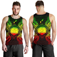 Northern Mariana Islands Polynesian Men Tank Top Map Reggae - Polynesian Pride