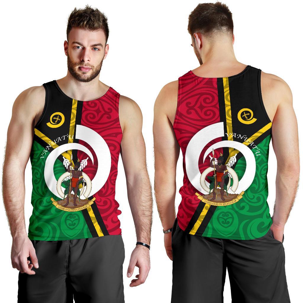 Vanuatu Flag Design Men Tank Top - Polynesian Pride