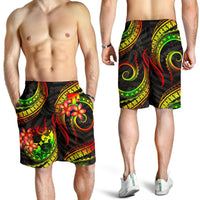Tonga Polynesian Men Shorts - Reggae Plumeria - Polynesian Pride