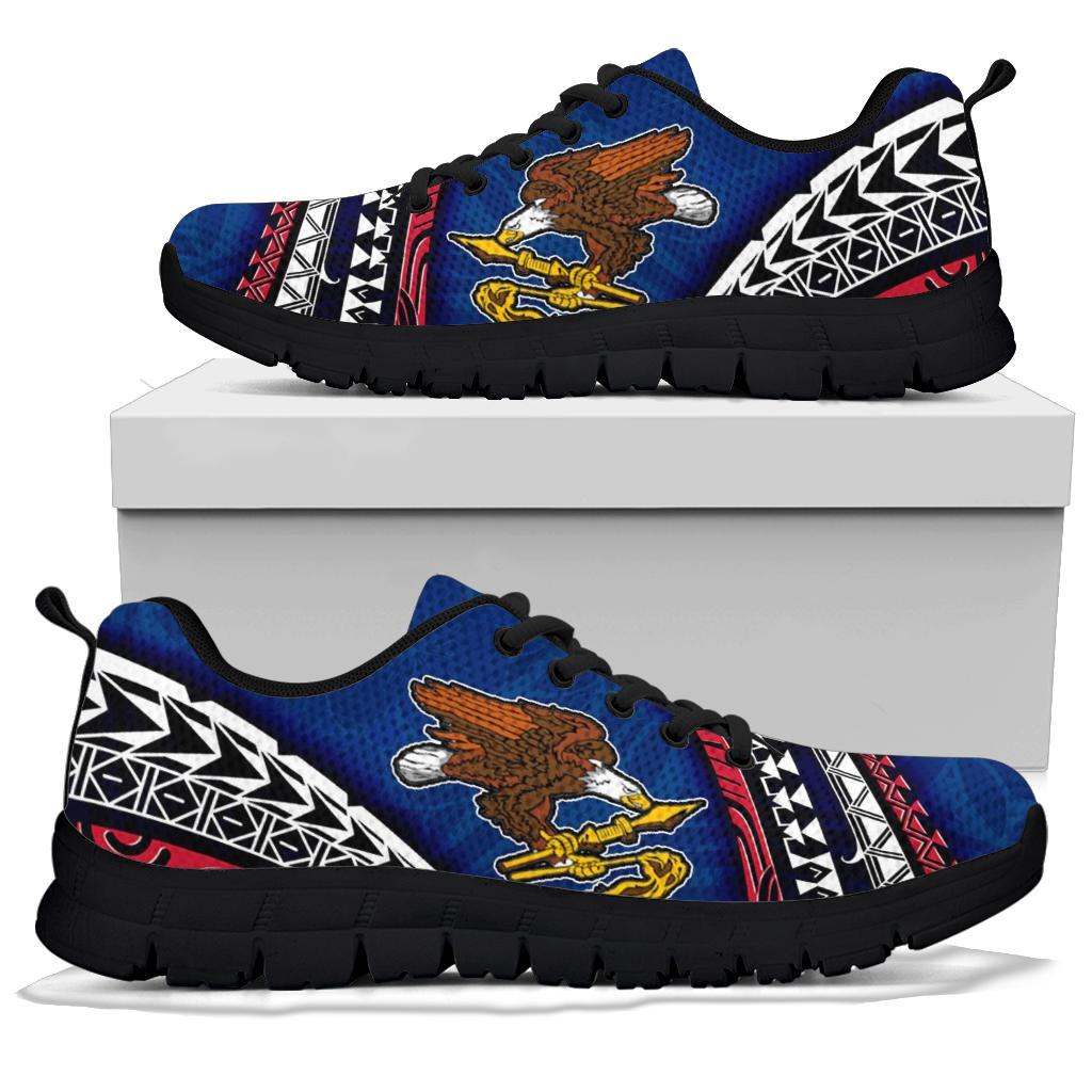 American Samoa Sneakers - Warrior Style Polynesian Pattern - Polynesian Pride