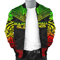 Marshall Islands Polynesian Chief Men's Bomber Jacket - Reggae Version - Polynesian Pride