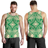 Polynesian Plumeria Mix Green Hawaii Men's Tank Top - Polynesian Pride