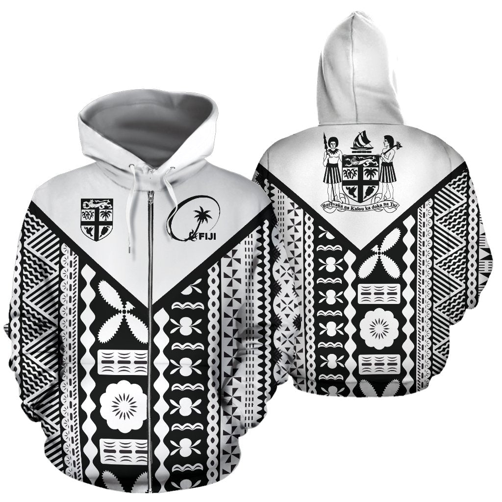 Fiji Tapa Rugby Zip up Hoodie - Polynesian Pride