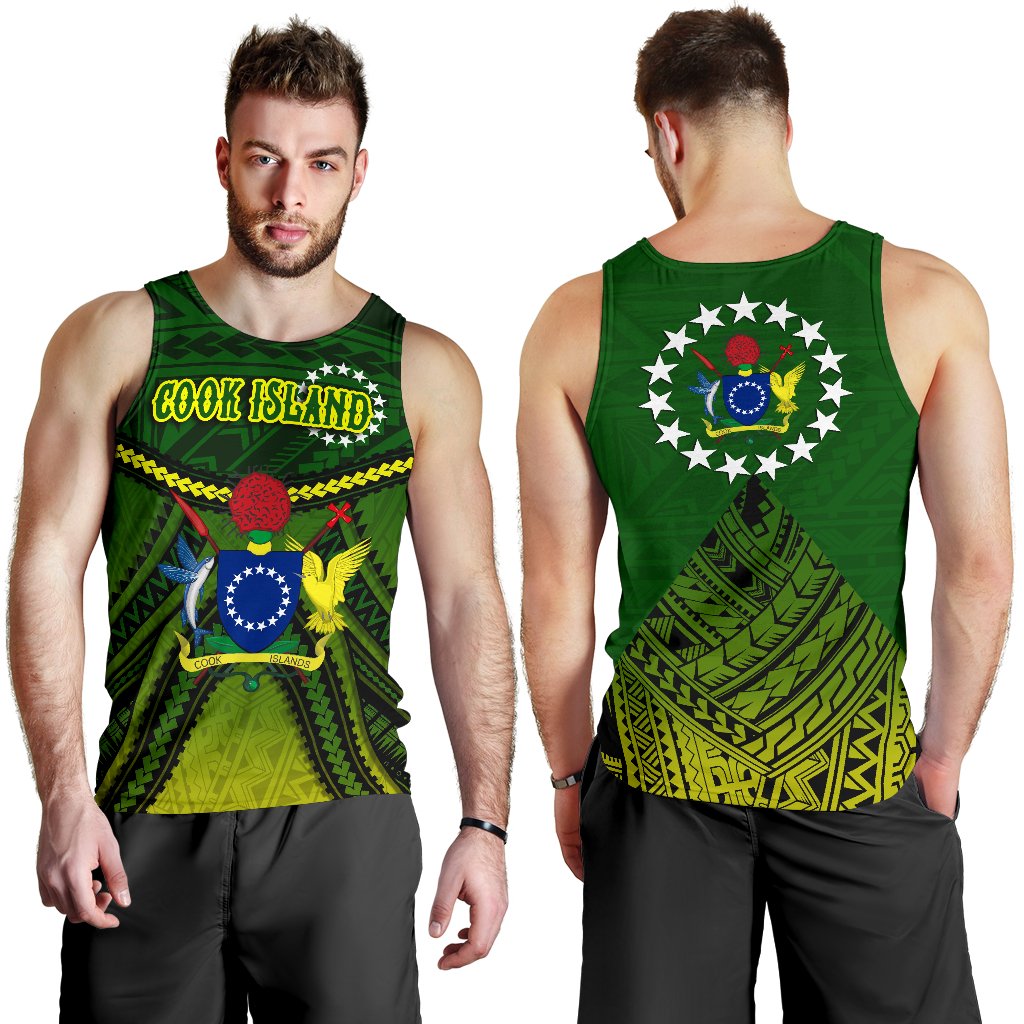 Cook Islands Men Tank Top Polynesian Tattoo Seashore - Polynesian Pride