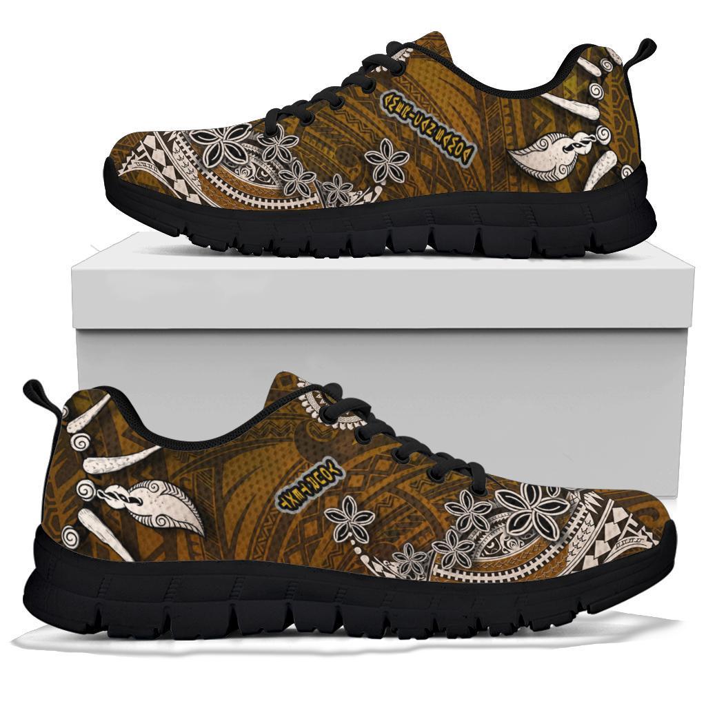 American Samoa Custom Personalised Sneakers - Polynesian Boar Tusk - Polynesian Pride