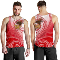 American Samoa Polynesian Men's Tank Top - Bald Eagle (Red) - Polynesian Pride