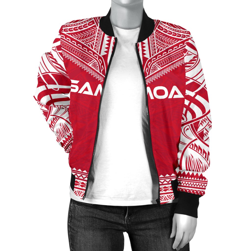 Samoa Flag Polynesian Chief Women'S Bomber Jacket - Polynesian Pride
