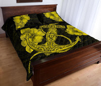 Anchor Poly Tribal Quilt Bed Set Yellow - Polynesian Pride