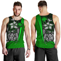 Federated States of Micronesia Men's Tank Top Green - Turtle With Hook Green - Polynesian Pride